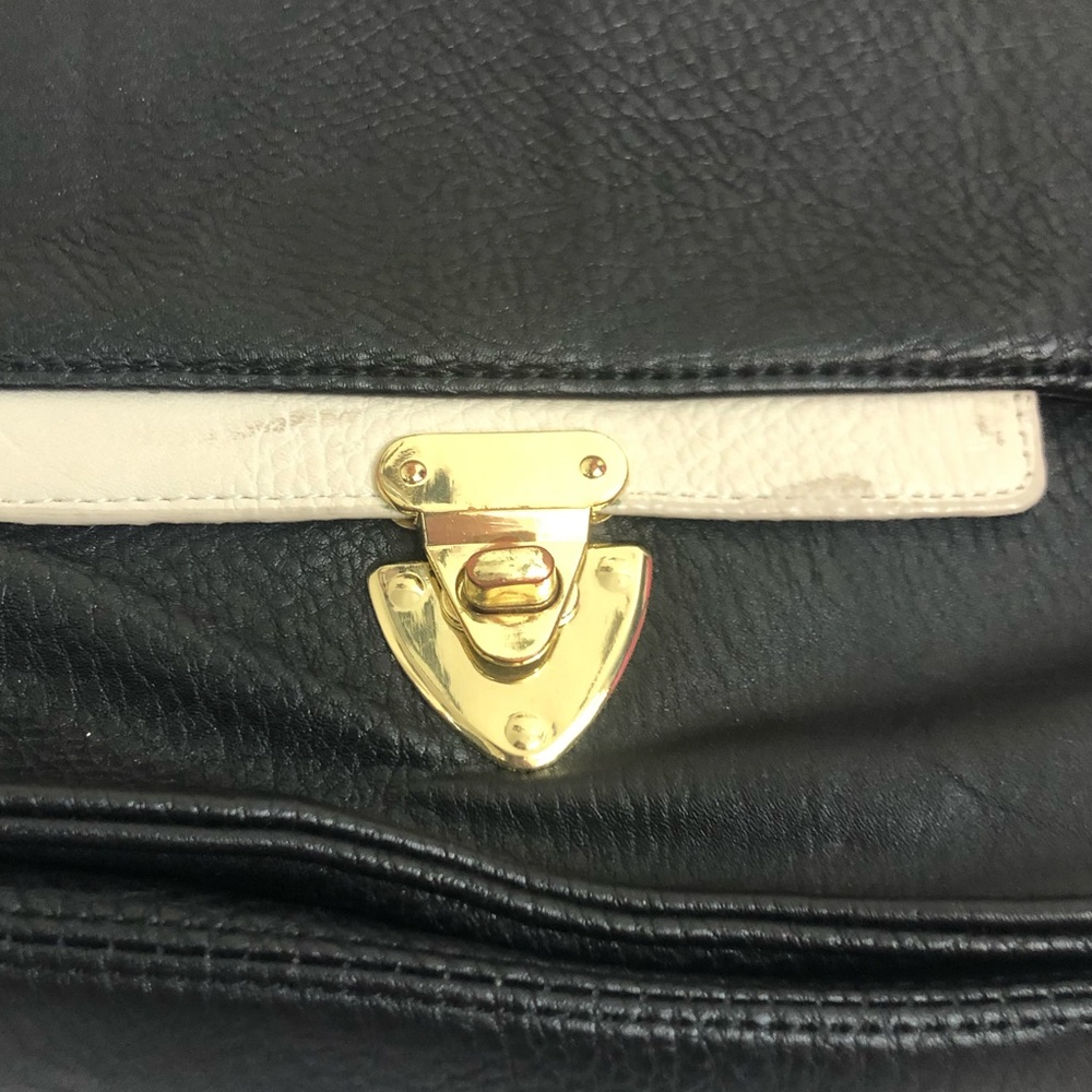 *Olivia + Joy Black Crossbody Satchel Bag Purse Gem